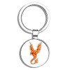 HJ Media Phoenix Metal Round Metal Key Chain Keychain Ring