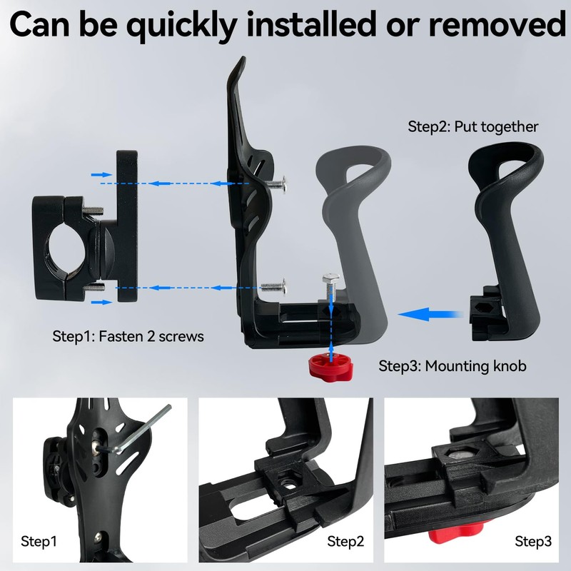 SUGOOE Bike Water Bottle Holder, Motorcycle Cup Holder, Bicycle Drink
