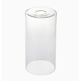 GoLucky Clear Cylinder Clear Glass Shade Accessory Glass Lamp Fixture Shade Replacement Glass Pieces with 1-5/8 Inch Fitter 4"(D)6"(H) Multiple Specifications