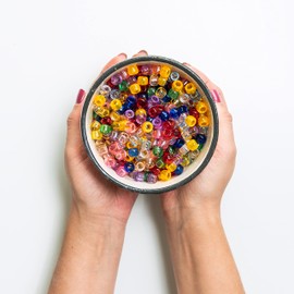 Luxury Jewelry Craft 1K American Multi Color Transparent Pony Beads - Mahitoi US Basics - 9mm