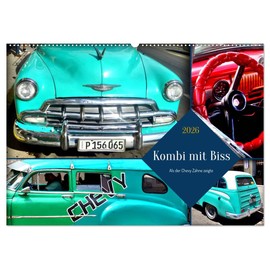 Kombi mit Biss - Als der Chevy Zähne zeigte (Wandkalender 2026 DIN A2 quer), CALVENDO Monatskalender