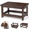 Wooden Step Stool (16.5" Dx12 Wx9 H) Bed Steps for