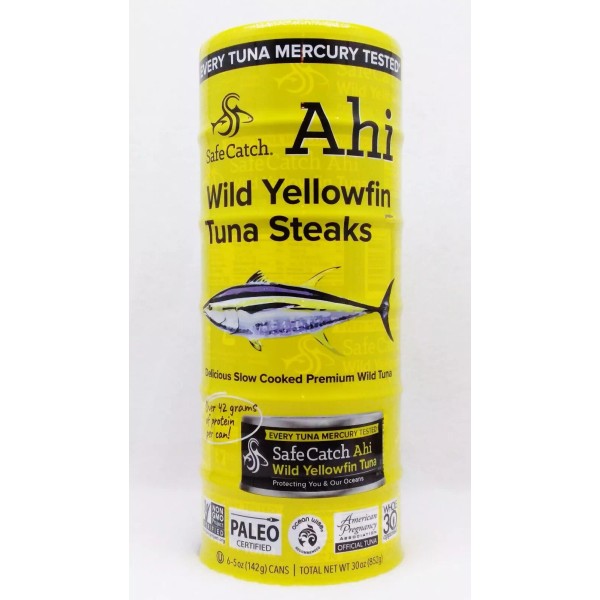 Safe Catch 6 CANS Safe Catch Ahi WILD YELLOWFIN TUNA