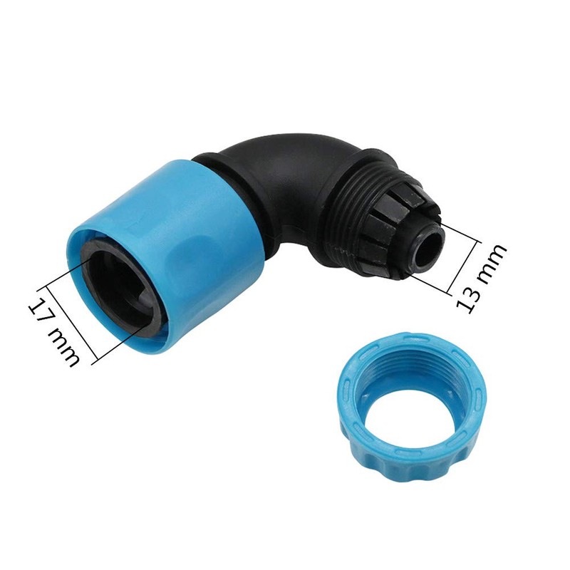 FULAIERGD 2pcs ABS 1/2" Hose Manifold Quick Coupling 90° Button