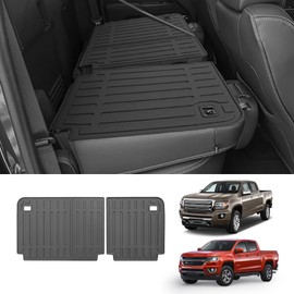 Custom for 2015-2022 Chevy Colorado/GMC Canyon Crew Cab Rear Seat Backrest Mats All Weather TPE Protection Mat Accessories (Not Fit Extended Cab) (for 2015-2022 Chevy Colorado/GMC Canyon Crew Cab)