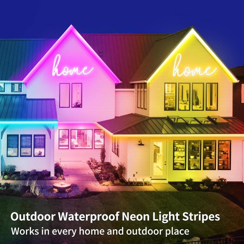 66FT Led Neon Rope Lights Control with App/Remote,Flexible Led Rope