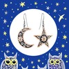 FRONT LINE JEWELRY Women's Mismatched Moon and Star Earrings: Sun