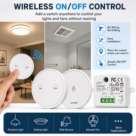 LoraTap Remote Light Switch Kit: No wall wiring required 120V AC