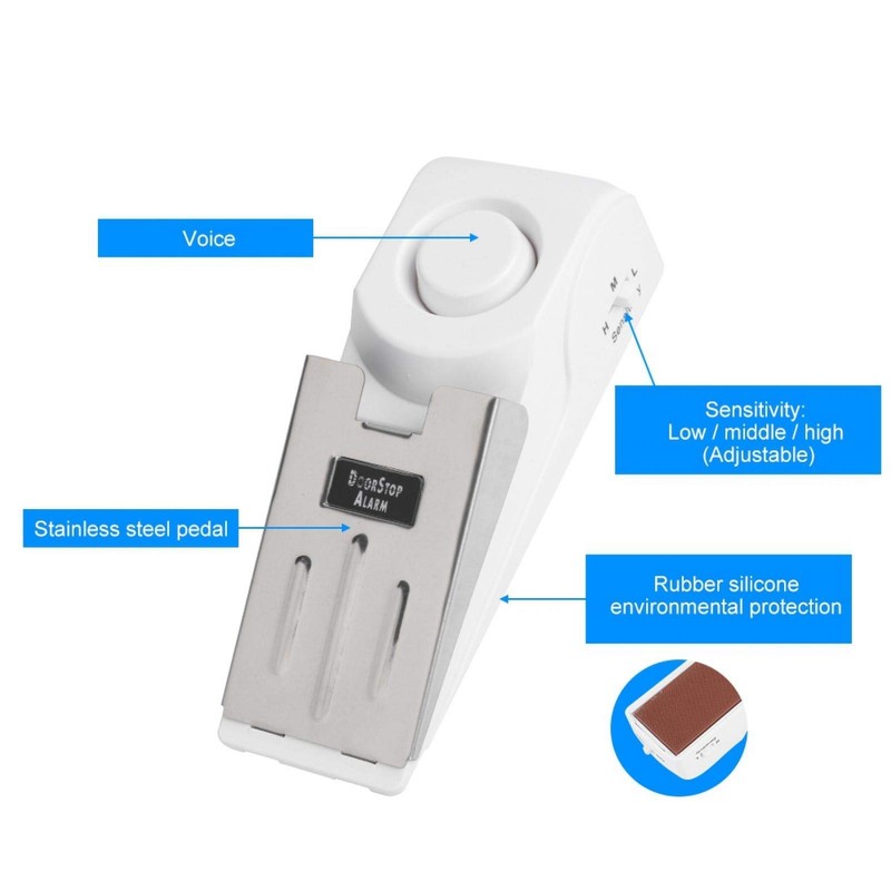 Intellegent Security Alarm Alert Burglar Portable 120 dB Stainless Steel