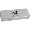 Azeeda 'Pisces Symbol' Metal Hinged Stationery Tin/Storage Box (TT00084879)