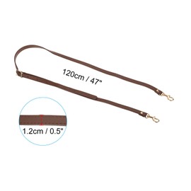 PATIKIL Leather Purse Strap Replacement 47 Inch, PU Adjustable Shoulder Crossbody Replacement Strap with Gold Hardware, Light Brown