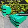 GripHandle Metal Double-Claw Trash Can Lid Lock Strap for Animals,Bungee