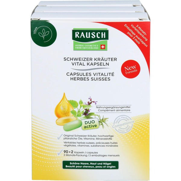 Rausch Swiss Herbal Vital Capsules 3 Month Pack of 180