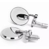 KEEPDSGN 7/8" Bar End Chrome Motorcycle Rearview Mirror Fit For