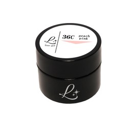 LinoGel Reno Gel Color Gel Nail Made in Japan, Cosmetics Registration, 0.2 oz (5 g), Compatible with LED/UV Light, 36C, Peach Pink, Professional Nail