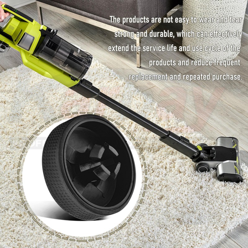 4 Pack Upgraded Replacement Wheel for Ryobi Cordless Stick Vacuum