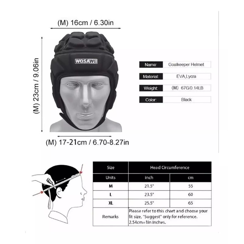 SD Casco Epilepsia Autismo Convulsiones,rugby, Portero, Tocho