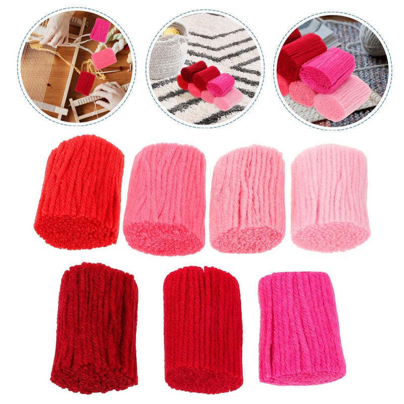 DOITOOL 7pcs DIY Latch Hook Yarn Soft Craft Yarn for