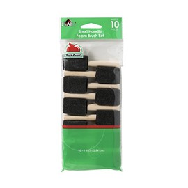 Apple Barrel 44351E 10 Piece Short Handle Brushes, Black