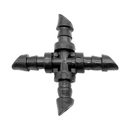 Grow Insane - 100 x 4mm Barbed Cross for use with 4mm Internal Diameter Micro Irrigation Pipe