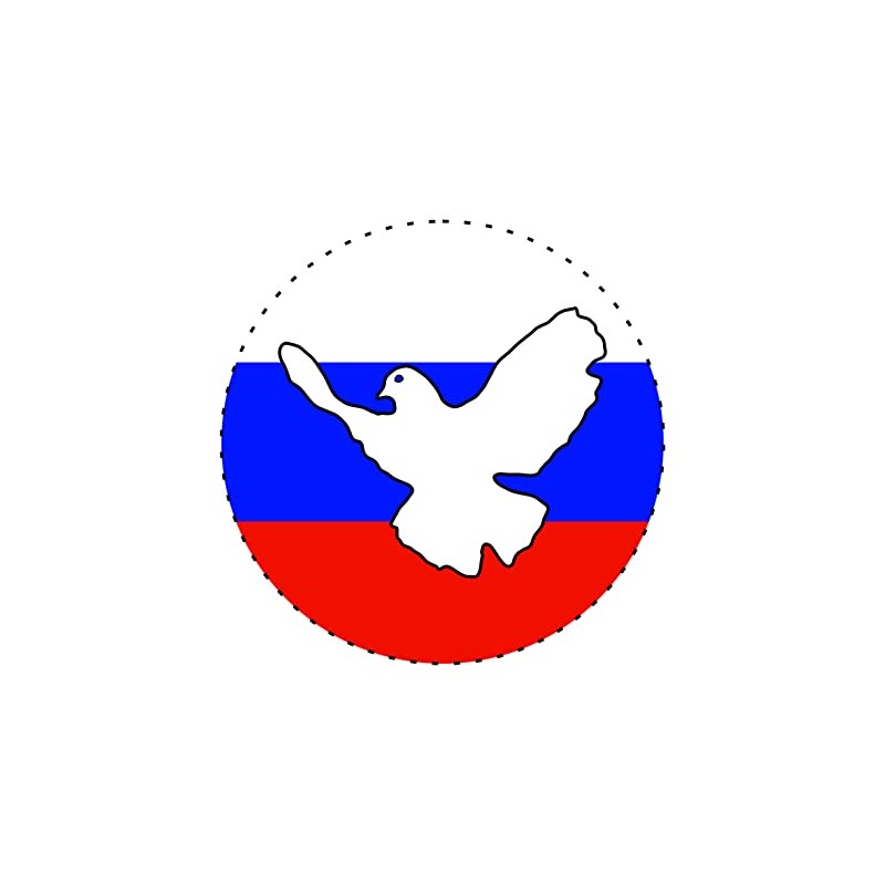 Generisch Flag Sticker Russia Peace Peace Dove Peace Dove 8