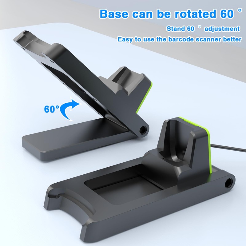 Symcode Wireless Barcode Scanner with Charging Base, 433MHz and Bluetooth