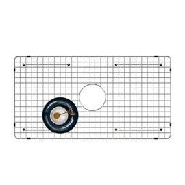 KINKIB Stainless Kitchen Sink Protector - 28" x 18" with Center Drain