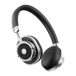 iKF Rona Retro Classic Active Noise Cancelling Wireless Headphones, Bluetooth On Ear Headset with Mic,75H Playback, Metal Vintage Design,3D Movie Sound,Wired,for Small Heads & Teens (Black)