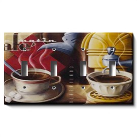 Four Switch Plate - Coffee In Love