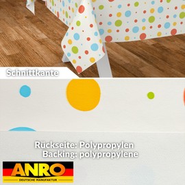 Oilcloth Tablecloth, Washable, Oilcloth, Garden Tablecloth, Outdoor, Indoor, 160 x 140 cm, Cut Edge, Party