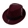 Mens Fedora Hats Classic Manhattan Womens Fedora Hat, Burgundy