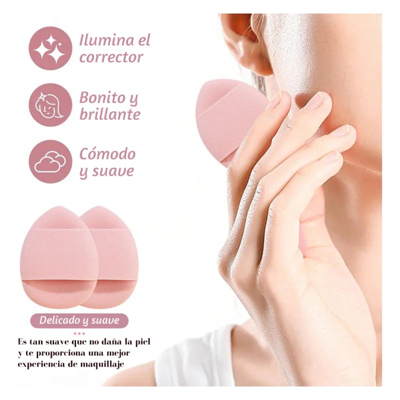 13 Piezas Brochas Maquillaje Y 3 Esponja Para Maquillaje Rosa