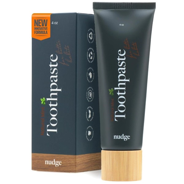 Nudge 10% Nano Hydroxyapatite Toothpaste with Vitamin E, Fluoride-Free, SLS