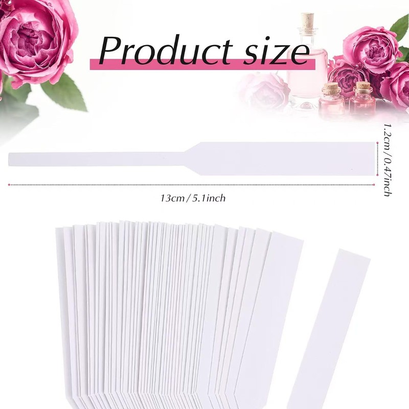 QISLOA 200 PCS Perfume Test Strips Disposable White Perfume Tester