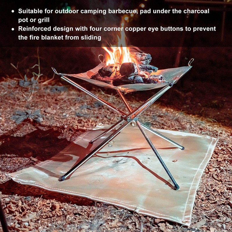 Fireproof Camping Mat Heat Insulation Anti Scald 500 ℃ Use