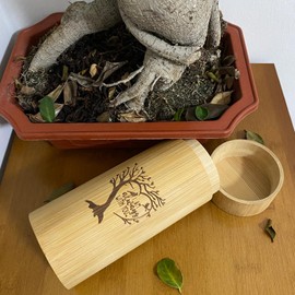 Medium Bamboo Scattering Urn Tube for Human Ashes,of Life Keepsake Urns for Human Ashes,for Adult Male Female Pet Dog Cat Ashe (Heart-Shaped Tree)