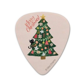 Christmas Tree with Cat Novelty Guitar Picks Medium Gauge - Set of 6