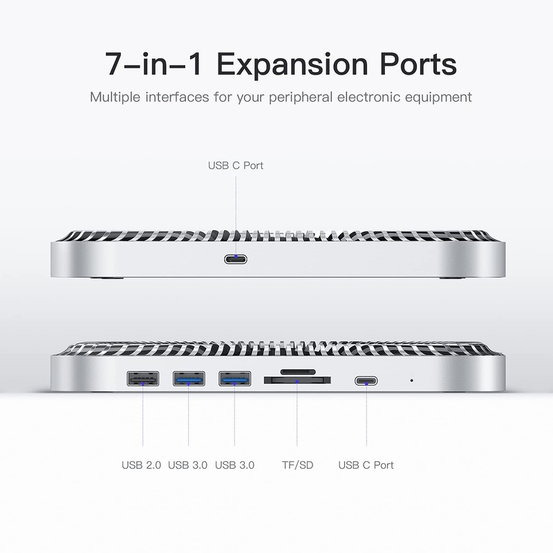 USB-C Hub with Hard Drive Enclosure for Mac Mini M1,