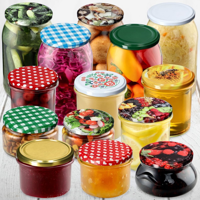 KADAX Small Preserving Jars, 300 ml, Miniature Jars for Honey