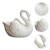 CIYODO Succulent Flowerpot Ceramic Pots Drainage Swan Shaped Planter for