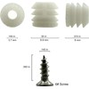 ZERO HOME 100 Pack Plastic Hinge Dowel Inserts with Screws