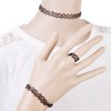 1/12 Sets Jewellery Sets Tattoo Choker Elastic Necklace Ring Bracelet
