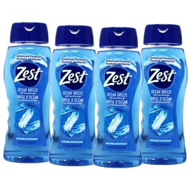 Zest Body Wash Ocean Breeze - 18 oz, Pack of 4 - Packaging May Vary