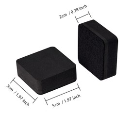 Favide 24 Pack Magnetic Whiteboard Dry Eraser Chalkboard Cleansers for Classroom, Home and Office (Square, Black)