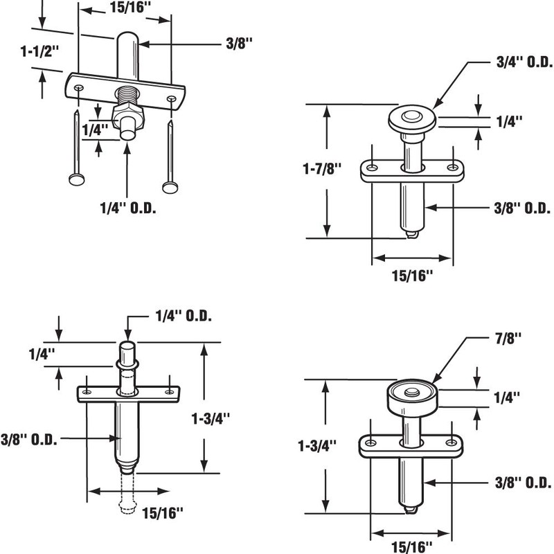 Prime-Line N 7535 Bi-Fold Door Hardware Repair Kit, Includes 2