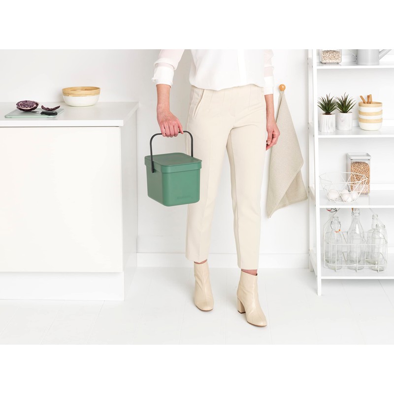 Brabantia Organic Bucket, Fir Green, 6 Litre