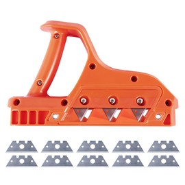 Vislone Plasterboard Fast Cutter, Plasterboard Edger Chamfering Planer Wood Trimming Tool 45° 60° Tilt Angle Gypsum Board Hand Plane with 10pcs Stainless Blades Decorative Planer