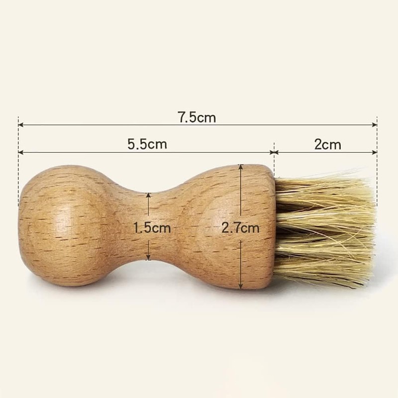 Wooden Shoe Brush Set, Buffing Brushes Suede Cleaning ，Natural and