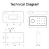 Blusafe Symphony Smart Cabinet Lock, RFID Card NFC, Bluetooth App,