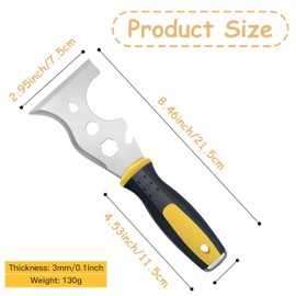 Scraper Tool,Stainless Steel 13-in-1 Painters Tool, Putty Scraper Professional Quality,Professional Multi Paint Stripper for Paint Roller, Straight Scraper, Curved Scraper
